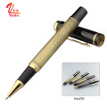 Выборная логотип Classic Bronze Metal Pen Ruller Pen для бизнес -подарков Промо -фонтан -ручка с логотипом